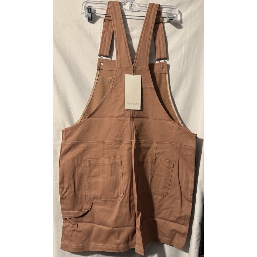 Wildfang Essential Skirtall XL Rose Brown Overall Mini Dress NWT - Picture 7 of 12